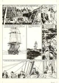 Planche noir et blanc, USS Constitution, Livre II - Il y a deux justices en mer, celle des gradés et celle des sans grades (T.2), Franck Bonnet