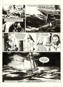 Planche noir et blanc, USS Constitution, Livre II - Il y a deux justices en mer, celle des gradés et celle des sans grades (T.2), Franck Bonnet