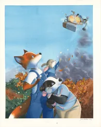 Couverture, Les Géniales inventions de Léonard le renard, Méli-mélo de saison (T.1), Julie Mellan
