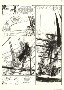 Planche noir et blanc, USS Constitution, Livre II - Il y a deux justices en mer, celle des gradés et celle des sans grades (T.2), Franck Bonnet