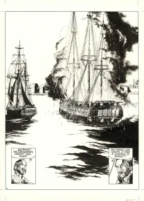 Planche noir et blanc, USS Constitution, Livre II - Il y a deux justices en mer, celle des gradés et celle des sans grades (T.2), Franck Bonnet