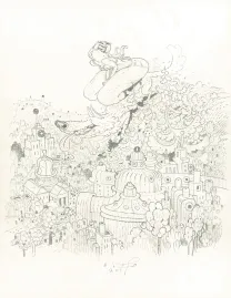 Black and white illustration, Pillowy, the Art of Dave Cooper, Dave Cooper