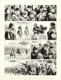 Planche noir et blanc, Le Combat d'Henry Fleming, Steve Cuzor