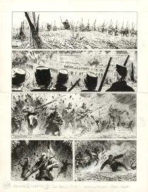 Planche noir et blanc, Le Combat d'Henry Fleming, Steve Cuzor