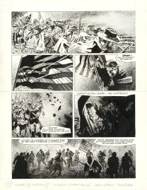Planche noir et blanc, Le Combat d'Henry Fleming, Steve Cuzor