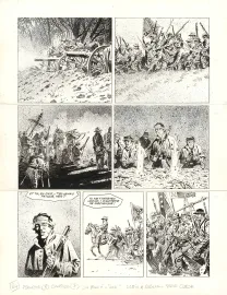 Planche noir et blanc, Le Combat d'Henry Fleming, Steve Cuzor