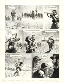 Planche noir et blanc, Le Combat d'Henry Fleming, Steve Cuzor