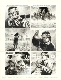 Planche noir et blanc, Le Combat d'Henry Fleming, Steve Cuzor