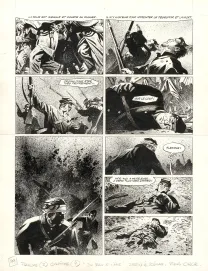 Planche noir et blanc, Le Combat d'Henry Fleming, Steve Cuzor