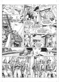 Planche noir et blanc, Ann Bonny, la louve des Caraïbes, Livre I (T.1), Franck Bonnet
