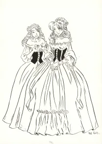 Illustration noir et blanc, La Rose écarlate , Patricia  Lyfoung 