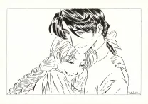 Illustration noir et blanc, La Rose écarlate , Patricia  Lyfoung 