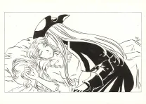 Black and white illustration, La Rose écarlate , Patricia  Lyfoung 