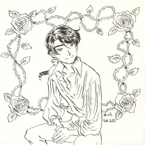 Illustration noir et blanc, La Rose écarlate , Patricia  Lyfoung 