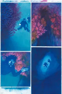 Colored original page, Octopolis, Gaétan Nocq