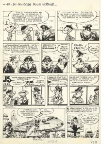 Black and white original page, Spirou et Fantasio, Du Glucose pour Noémie (T.21), Jean-Claude Fournier