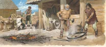 Illustration couleur, La Vie privée des Hommes, Au Temps des Vikings (T.15), Pierre Joubert