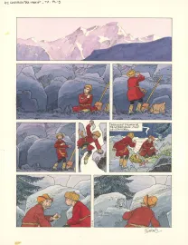 Colored original page, Les Chevaux du vent, Seconde partie, Jean-Claude Fournier