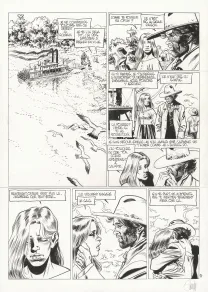 Black and white original page, Louisiana, La Couleur du Sang (T.3), Gontran Toussaint