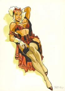 Illustration noir et blanc, Tatiana K., Félix Meynet