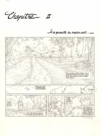 Planche noir et blanc, Le Vent dans les Sables , L'Invitation au voyage (T.1), Michel Plessix