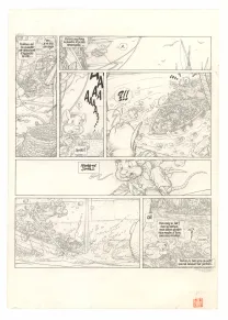Planche noir et blanc, Le Vent dans les Sables , L'Invitation au voyage (T.1), Michel Plessix