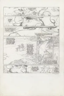 Black and white original page, Le Vent dans les Sables , L'Invitation au voyage (T.1), Michel Plessix