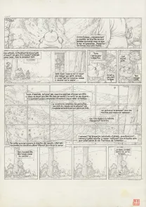 Black and white original page, Le Vent dans les Sables , La Tentation du Désert (T.3), Michel Plessix