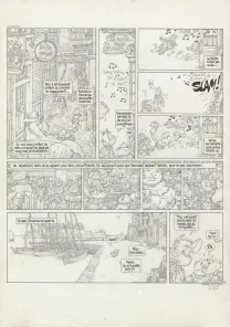 Planche noir et blanc, Le Vent dans les Sables , L'Invitation au voyage (T.1), Michel Plessix