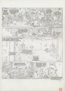 Black and white original page, Le Vent dans les Sables , Le Chant des dunes (T.4), Michel Plessix