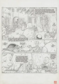 Black and white original page, Le Vent dans les Sables , La Tentation du Désert (T.3), Michel Plessix