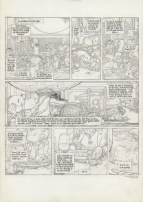 Black and white original page, Le Vent dans les Sables , L'Invitation au voyage (T.1), Michel Plessix