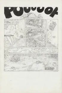 Planche noir et blanc, Le Vent dans les Saules , Foutoir au manoir (T.4), Michel Plessix