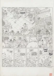 Black and white original page, Le Vent dans les Sables , Du Souk dans la Casbah (T.5), Michel Plessix
