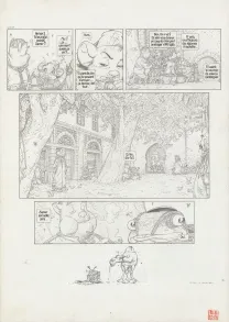 Black and white original page, Le Vent dans les Sables , La Tentation du Désert (T.3), Michel Plessix