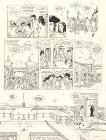 Black and white original page, L'Épervier, La Princesse indienne (T.10), Patrice Pellerin
