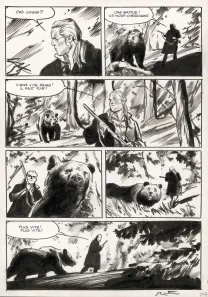 Black and white original page, La Dernière Reine, Jean-Marc Rochette