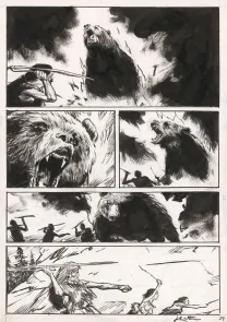 Planche noir et blanc, La Dernière Reine, Jean-Marc Rochette