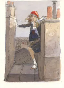 Illustration couleur, Le Vol du Corbeau, Jean-Pierre Gibrat