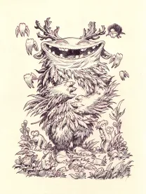 Illustration noir et blanc, Bêtes à faire peur, Stan Manoukian