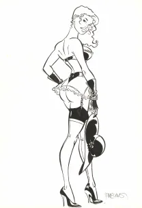 Illustration noir et blanc, Tatiana K., Félix Meynet