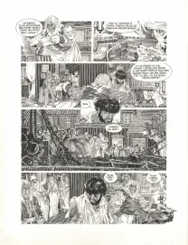 Planche noir et blanc, Les Travailleurs de la mer, Michel Durand