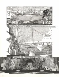 Planche noir et blanc, Les Travailleurs de la mer, Michel Durand