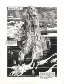 Black and white original page, Les Travailleurs de la mer, Michel Durand