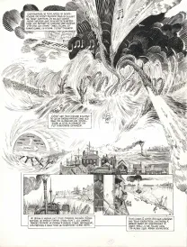 Black and white original page, Les Travailleurs de la mer, Michel Durand