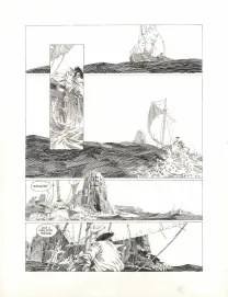 Planche noir et blanc, Les Travailleurs de la mer, Michel Durand