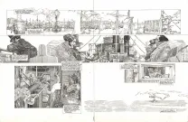 Planche noir et blanc, Les Travailleurs de la mer, Michel Durand
