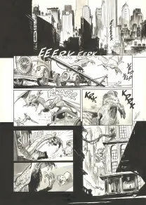 Planche noir et blanc, The Kong Crew, Hudson Megalodon (T.2), Eric Herenguel