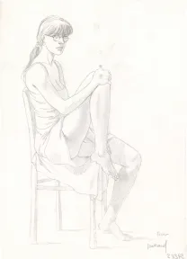 Black and white illustration, Après la pluie, André Juillard