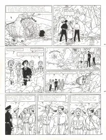 Black and white original page, Blake et Mortimer, Signé Olrik (T.30), André Juillard